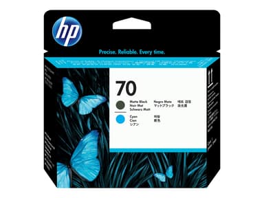 HP Printerhoved NO.70 MAT Sort & Cyan - DJ Z2100 