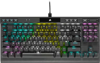 Corsair Gaming K70 RGB TKL Champion Series MX Red Kablet Nordisk Tastatur