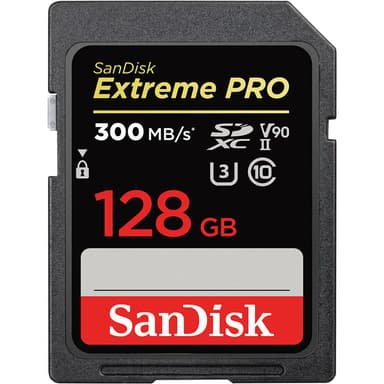 SanDisk Extreme Pro 128GB SDXC UHS-II Memory Card