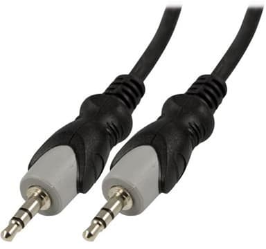 Deltaco AUDIO 3.5MM MALE - 3.5MM MALE 5m Mini-phone stereo 3.5 mm Hann Mini-phone stereo 3.5 mm Hann