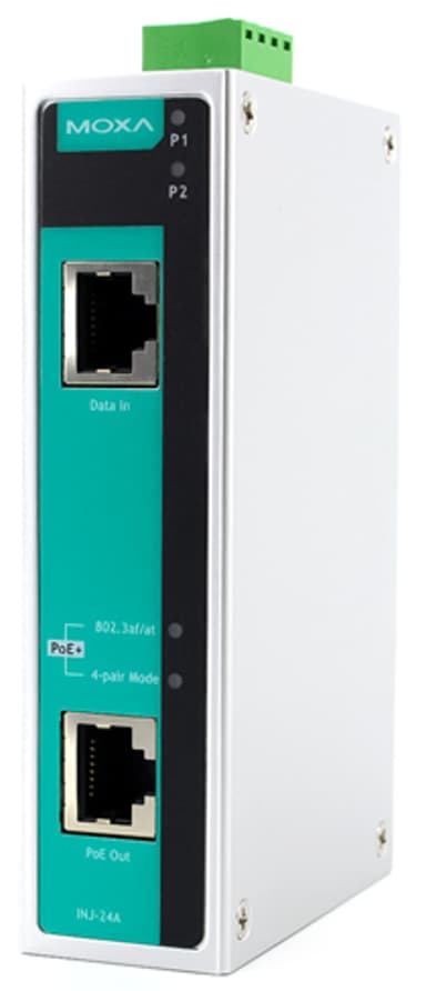 Moxa Inj-24-t Industrial POE Injector 802.3At/af 30W 