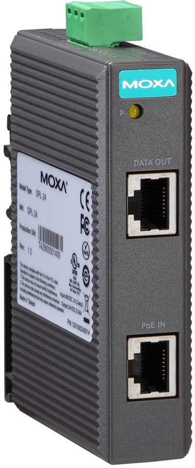 Moxa Spl-24-t Indusrial POE Splitter 802.3Af Extreme Temp 