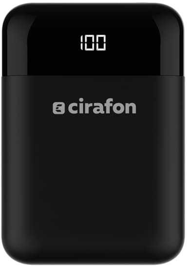 Cirafon Powerbank Premium - PD/QC Fast Charger 10000milliampere hour 3A Zwart