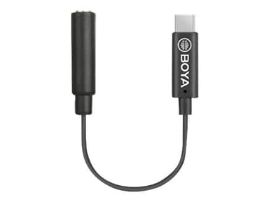Boya BY-K4 3.5mm TRS till USB-C Ljudadapter 0.06m Mini-phone stereo 3.5 mm Hona 24 pin USB-C Hane