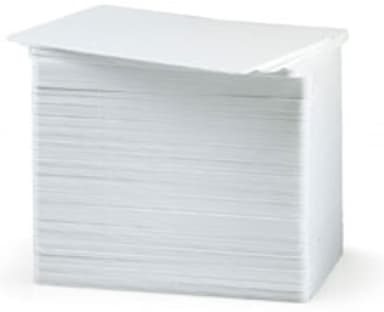 Zebra Plastic Card White 30 Mil - 500pcs 