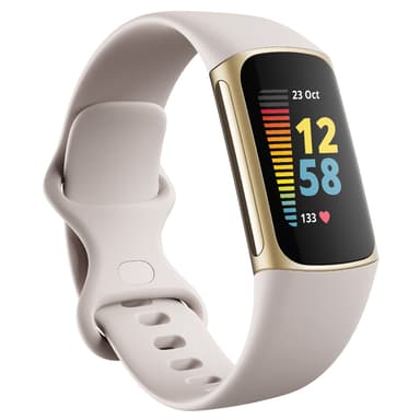 Fitbit Charge 5 Lunar White/Soft Gold 