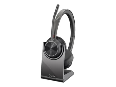 Poly Voyager V4320 Teams Charge Stand Kuuloke + mikrofoni USB-A Optimoitu MS Teamsille Stereo