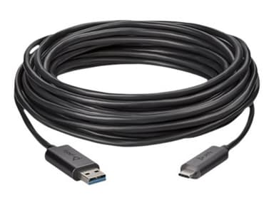 Poly - USB-kabel 10m 9-stifts USB typ A Hane 24 pin USB-C Hane 
