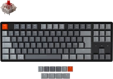 Keychron K8 RGB Aluminium Hot-Swap Red Kablet Trådløs Nordisk Grå Svart 