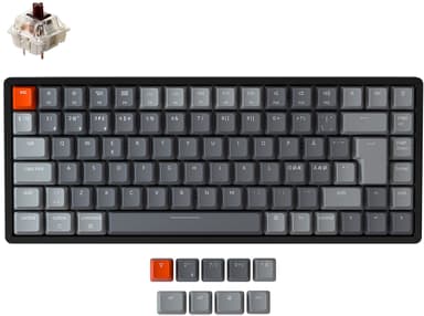 Keychron K2 RGB Aluminium Brown (Version 2) Langallinen Langaton Pohjoismaat Harmaa Musta 