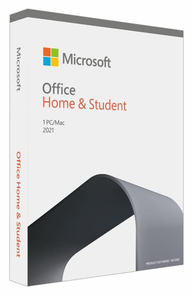 Microsoft Office Home & Student 2021 Eng Box Medialess Fullversjon