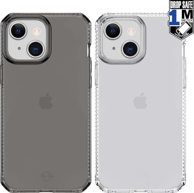 Cirafon Nano Clear Duo Drop Safe iPhone 13 Gjennomskinnelig Gjennomskinnelig sort