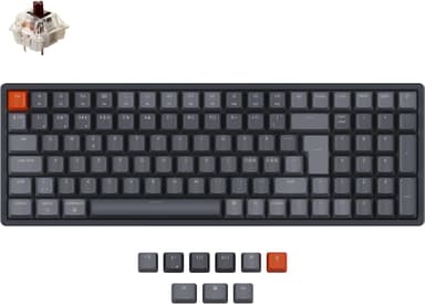 Keychron K4 RGB Aluminium Brown (Version 2) Kabelansluten Trådlös Nordisk