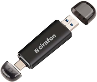 Cirafon Minneskortsläsare USB-A+USB-C 