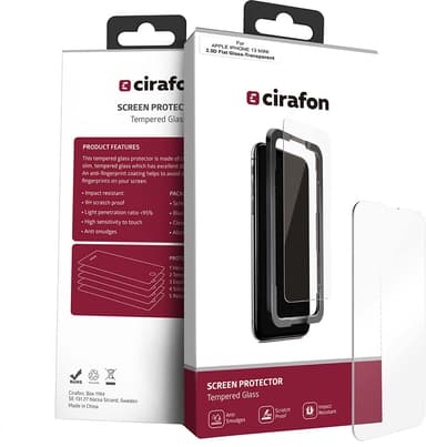 Cirafon Ultra-clear (Tempered 9H) + Tool iPhone 13 Mini