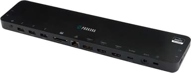 Prokord USB-C Workplace Dockingstation Black Displaylink 80W USB-C Portreplikator 
