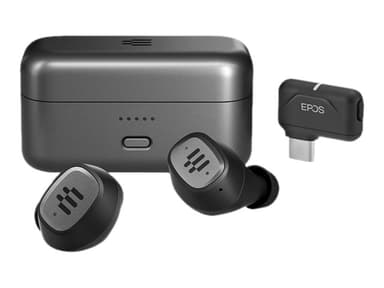 EPOS Gtw 270 Hybrid True Wireless Aidosti langattomat kuulokkeet Stereo Harmaa Hopea Musta