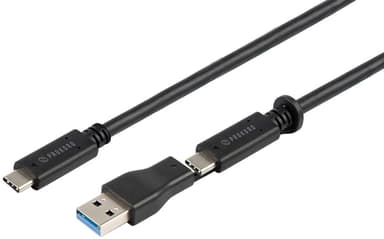 Prokord Prokord USB-0059A USB-kaapeli 1 m USB 3.2 Gen 2 (3.1 Gen 2) USB C 2 x USB C Musta 1m USB C 2 x USB C