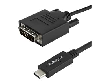 Startech USB C to DVI Adapter ulkoinen videoadapteri 1m USB Type-C DVI-D Musta