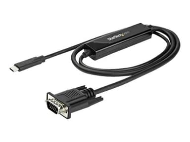 Startech USB-C to VGA Adapter ulkoinen videoadapteri 2m USB Type-C VGA (D-Sub) Musta