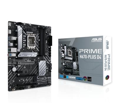 ASUS Prime H670-plus D4 Ddr4 S-1700 ATX ATX Emolevy 
