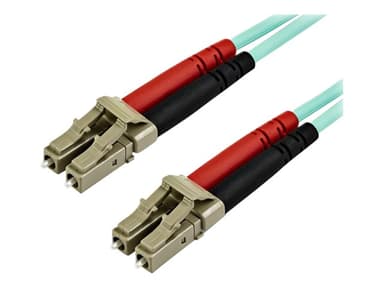 Startech .com 10 m OM4 LC to LC Multimode Duplex Fiber Optic Patch Cable- Aqua LC multi-modus LC multi-modus OM4 10m