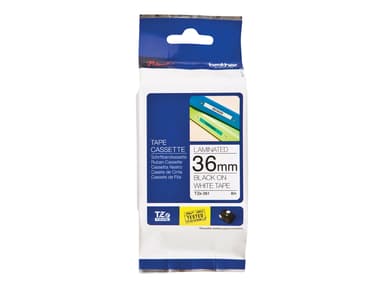Brother Tape TZE-261 36mm Svart/Hvit 