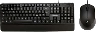 Acutek Wired Keyboard And Mice 201Wh Pohjoismaat Näppäimistö- ja hiiri -pakkaus