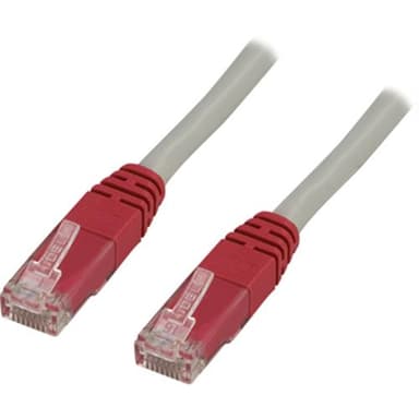 Deltaco Övergångskabel RJ-45 RJ-45 CAT 6 1m Grå 