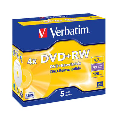 Verbatim DataLifePlus DVD+RW 5-pack JewelCase 4.7GB