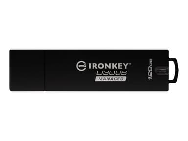 Kingston IronKey D300S Managed 128GB USB A-tyyppi Musta