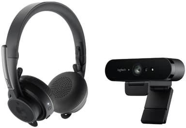 Logitech Personlig møtepakke med BRIO-kamera og Zone Wireless headsett 