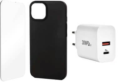 Cirafon Startkit med Laddare/Glas/Fodral iPhone 13 Svart