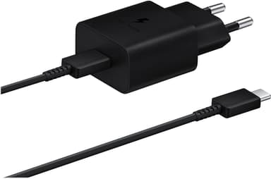 Samsung Wall Charger 15W + USB-C Cable Musta 1m