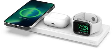 Belkin 3-i-1 Wireless Charging Pad with MagSafe Hvit 