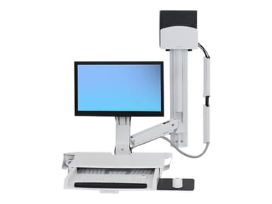 Ergotron StyleView Sit-Stand Combo System Worksurface Bright White 