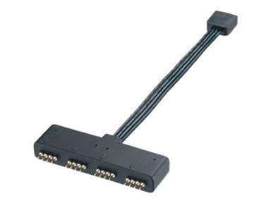 Deltaco Akasa 4 pin intern effekt Hona 4 pin intern effekt Hane Svart