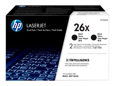 HP Toner Zwart 26X 9K - CF226XD 2-Pack 