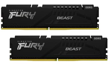 Kingston Fury Beast 16Gb (2-Kit) Ddr5 4800Mhz Cl38 Black 16GB 4,800MHz CL38 DDR5 SDRAM DIMM 288-pin 
