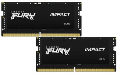 Kingston Fury Impact 16Gb (2-Kit) Ddr5 4800Mhz Cl38 Sodimm 16GB 4,800MHz CL38 DDR5 SDRAM 262-nastainen SO-DIMM