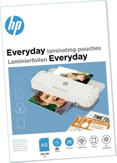 HP Everyday-laminointipussit 80mic A5 25 kpl 