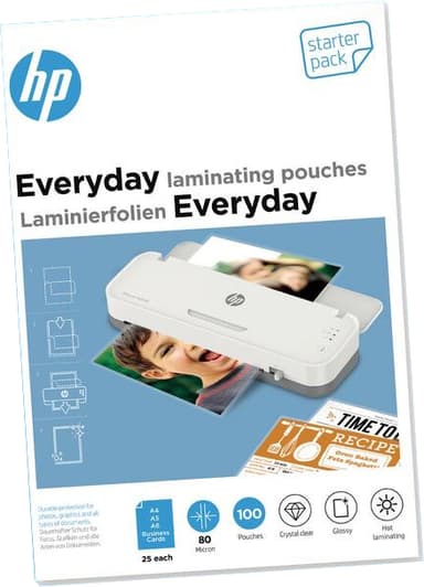 HP Everyday lamineringspåsar starter set 80mic 100st 