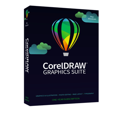 Corel CorelDraw Graphics Suite 1 års prenumeration 12månad(er) Prenumeration