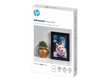 HP Papper Photo Advanced Glossy 10X15cm 100-Ark 250g 