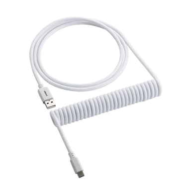 CableMod Classic Coiled Cable - Glacier White 1.5m 24 pin USB-C Hane 4-stifts USB typ A Hane 