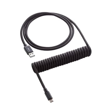 CableMod Classic Coiled Cable - Midnight Black 1.5m 24 pin USB-C Hane 4-stifts USB typ A Hane 