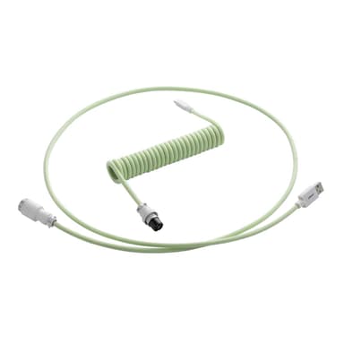 CableMod Pro Coiled Cable - Lime Sorbet 1.5m USB A USB C Mintunvärinen