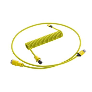 CableMod Pro Coiled Cable - Dominator Yellow 1.5m USB A USB C Keltainen