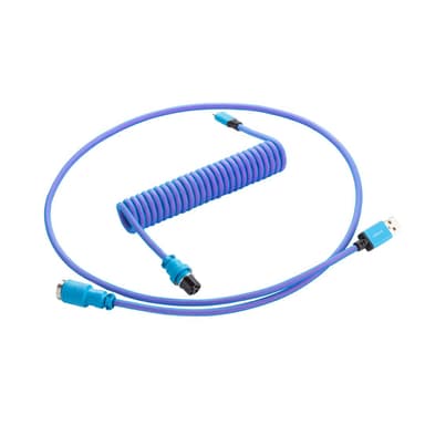 CableMod Pro Coiled Cable - Galaxy Blue 1.5m 24-stifts USB-C Hane 4-stifts USB typ A Hane 