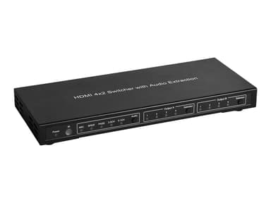 Microconnect HDMI 4X2 Matrix Switcher with Audio Extraction 